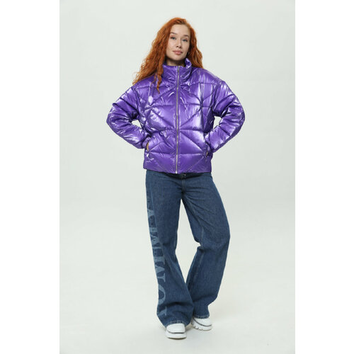 Куртка Натали, размер 42, фиолетовый футболка натали оверсайз хлопок размер 42 фиолетовый
