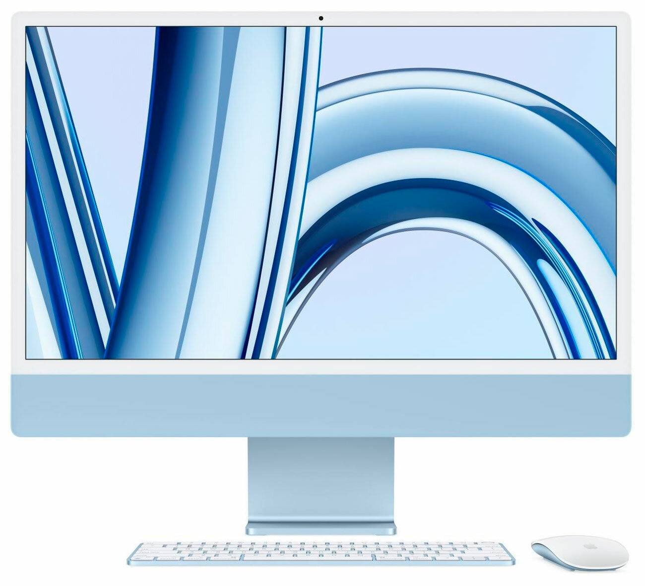 Моноблок Apple iMac 24 (MQRC3B/A) Blue, английская клавиатура, нужен переходник на EU
