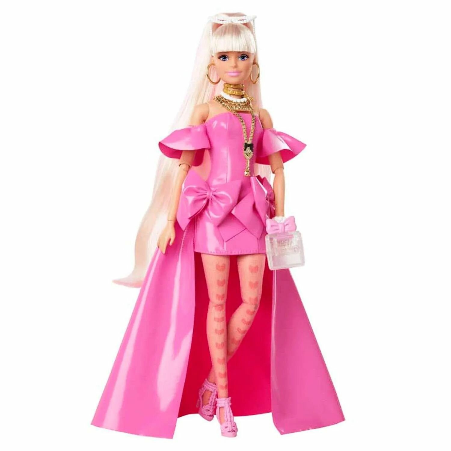 HHN12 Кукла Barbie Extra Fancy блондинка в розовом платье