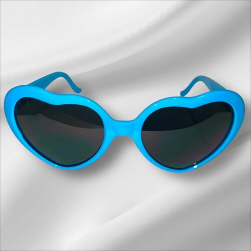 Солнцезащитные очки  Очки детские.(сердце)-голубой, голубой