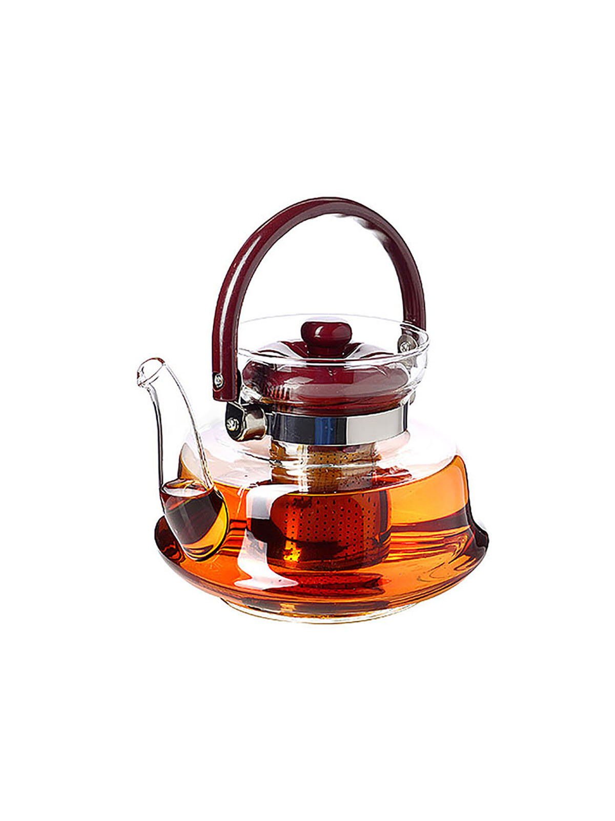 фото Чайник заварочный Loraine, стеклянный, с фильтром 1,2 л