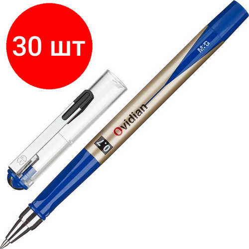 Комплект 30 штук, Ручка гелевая неавтомат. M&G Ovidian линия 0.5мм син AGP11571220700H