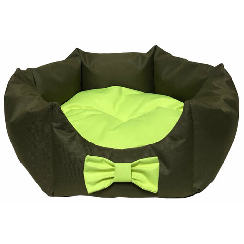 Лежанка LOLA S 45см, шестигранная хакки с салатовой подушкой футболка piledriver хакки размер s