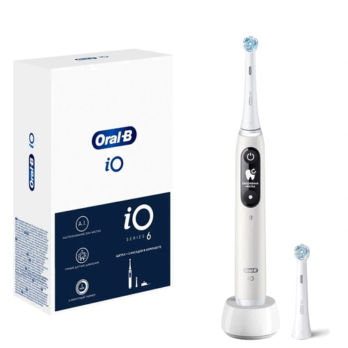 Электрическая зубная щетка Oral-B iO 6 белый 15490₽