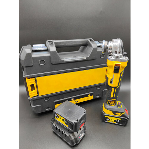 Шлифовальная машинаУШМБолгарка УШМ 125 150 115 мм18V 18 В 125 мм болгарка аккумуляторная с регулировкой оборотов 2 АКБ 11200₽