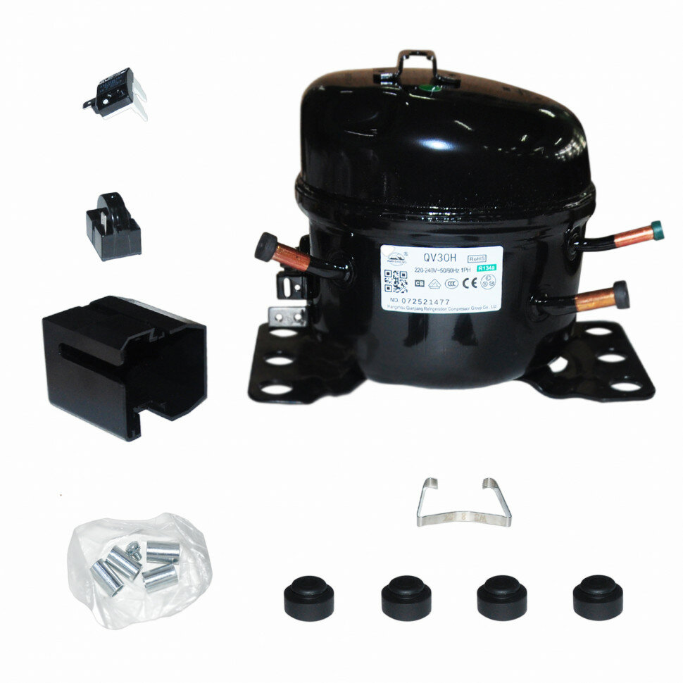 Компрессор Wansheng QV30H (R-134а, 75W при -23.3C) QV30H
