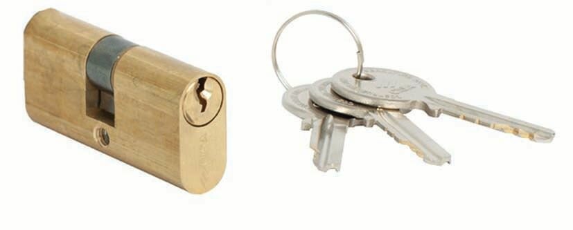 Овальный цилиндр CISA 60мм (30х30) латунь 08210.05.0