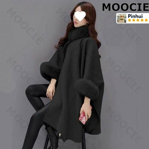 фото Пальто moocie, размер l, черный