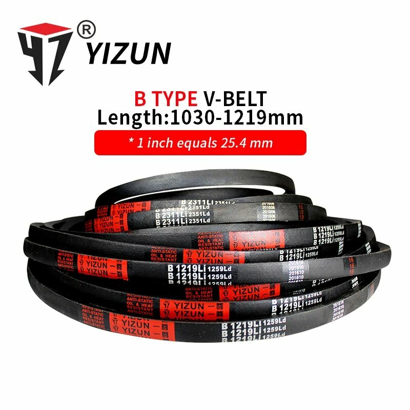 YIZUN B Тип B1030 ~ 1219 мм Резиновый жесткий диск внутренняя длина обхват промышленная Трансмиссия сельскохозяйственная техника V ремень, 1 шт, B1030mm Li