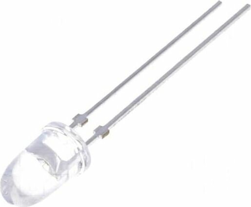 Светодиод VISHAY TLCR5800 LED 5mm red 7.5 35cd 8 град. Front: convex 2.1 2.7V Pitch: 2.54mm 1шт