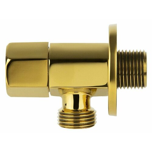фото Кран kaiser 257 gold угловой 1/2х1/2 золотой