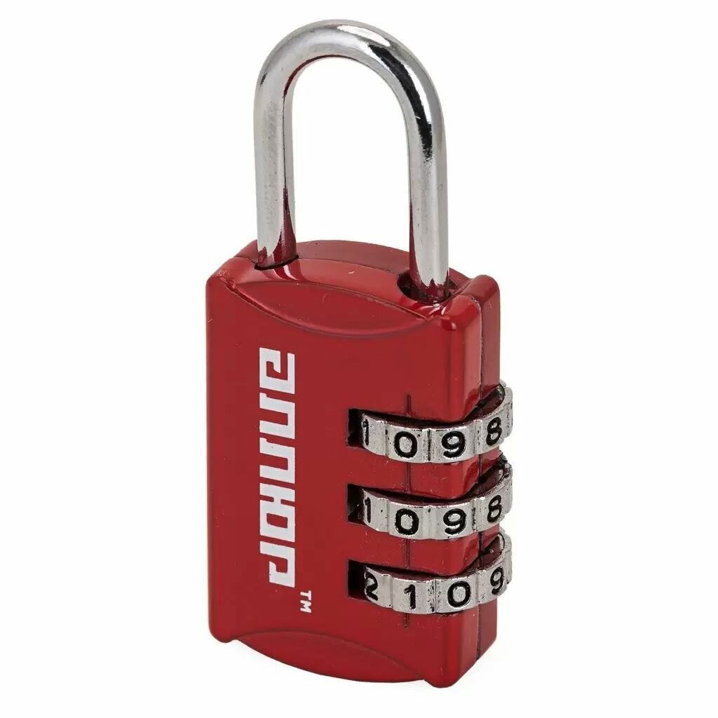 Замок для багажа АЛЛЮР, 1 шт., красный