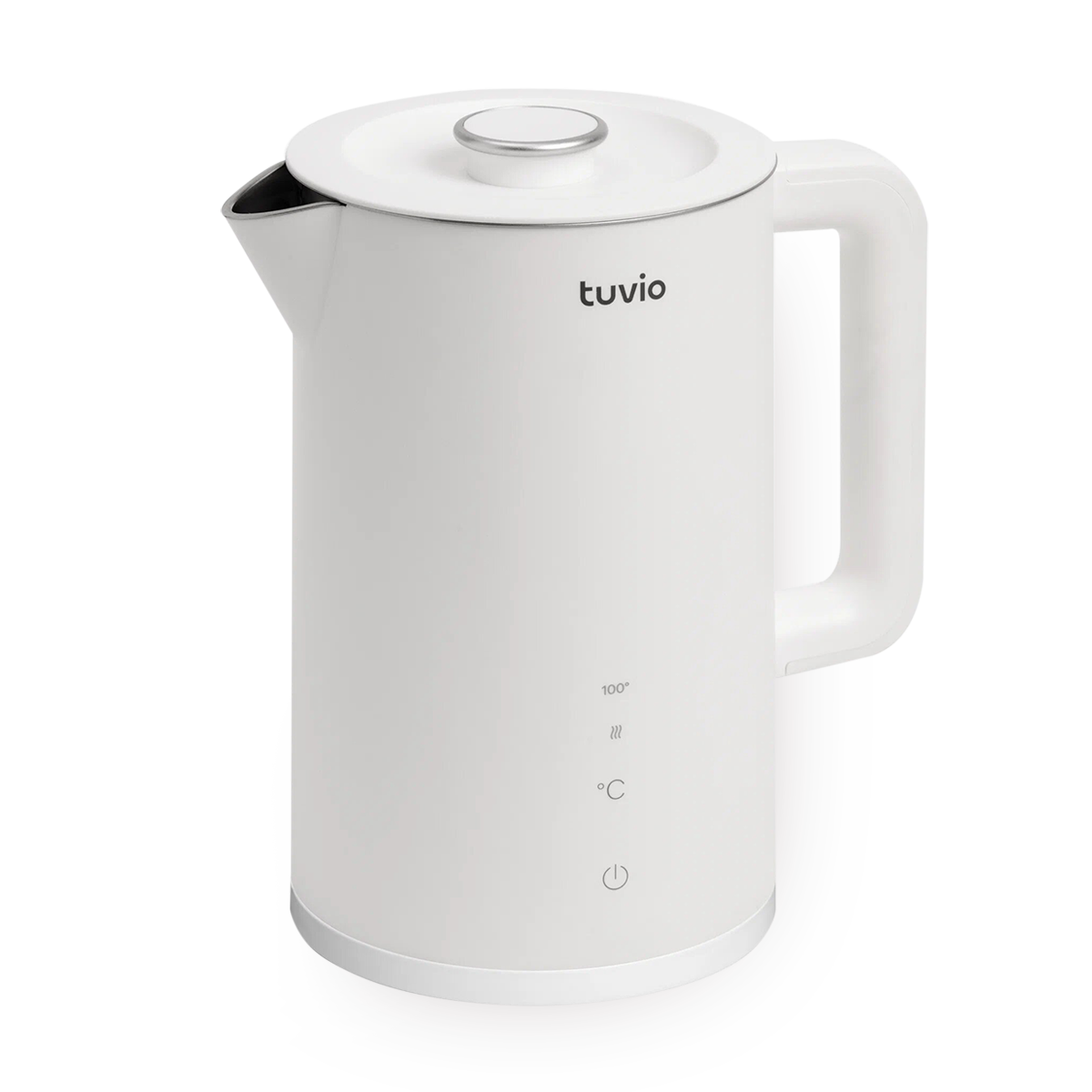 Чайник Tuvio TKP0917S, Wi-Fi, двойные стенки, сенсорное управление, 1,5 л, белый