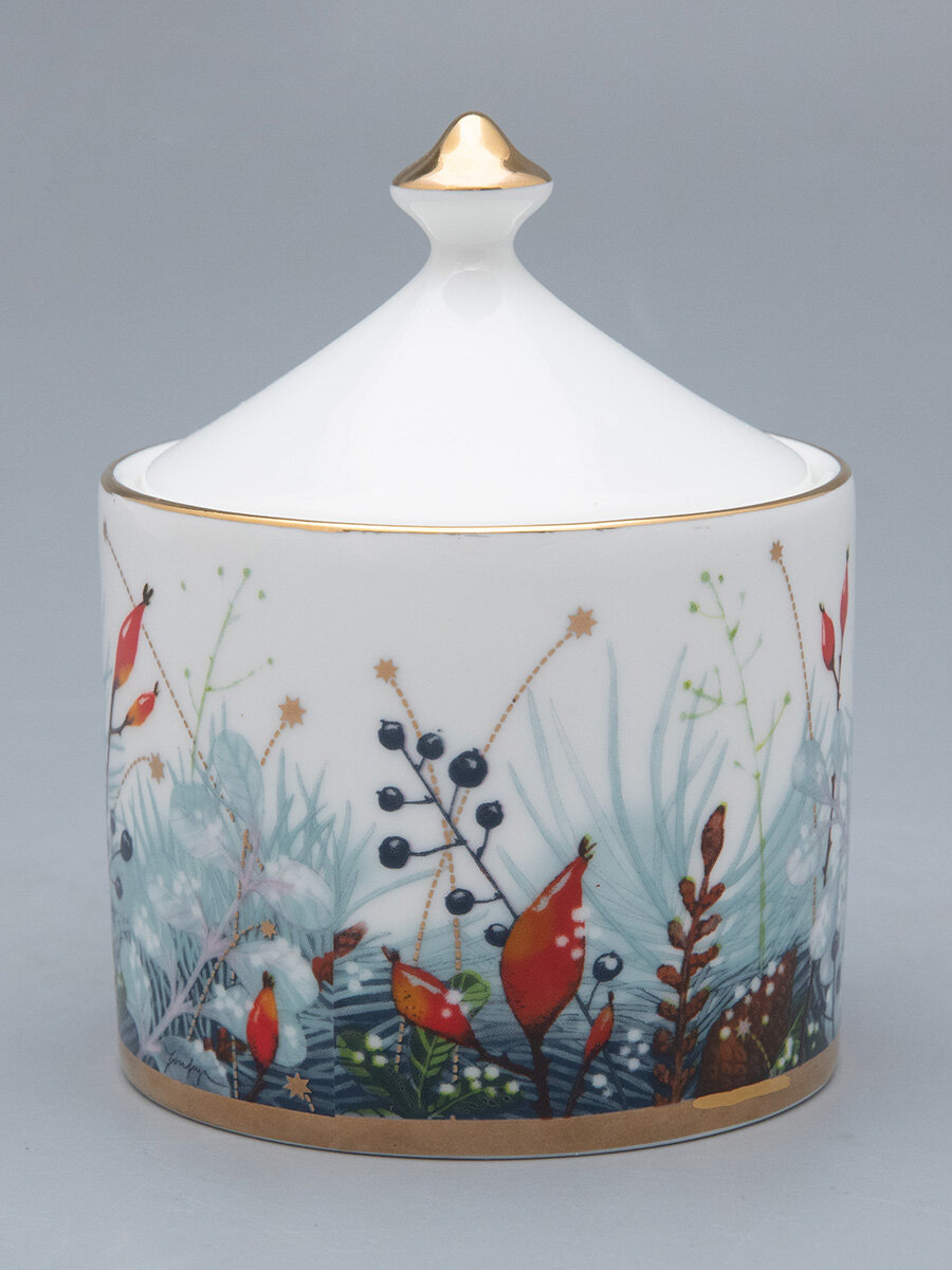 Сахарница "Календа", форма Идиллия, костяной фарфор, 300 мл, Императорский фарфоровый завод — фото 1