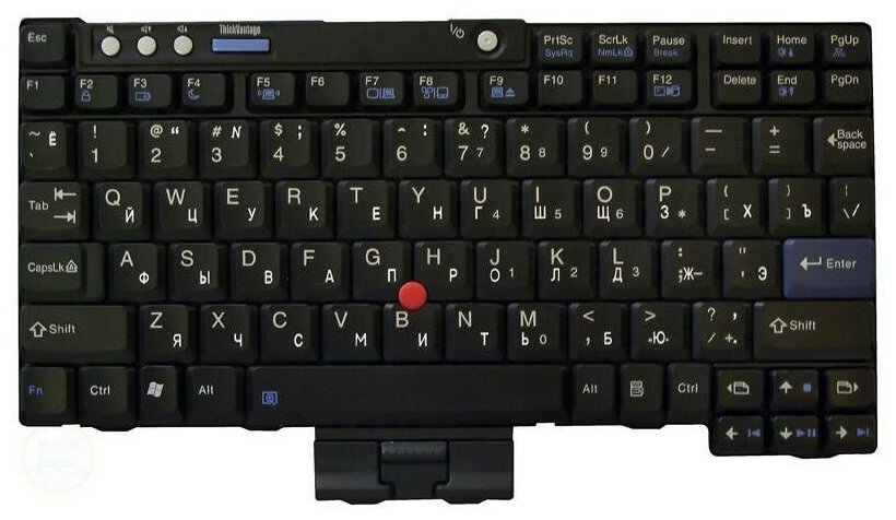 Клавиатура для ноутбука Lenovo IBM ThinkPad X61T русская черная с указателем