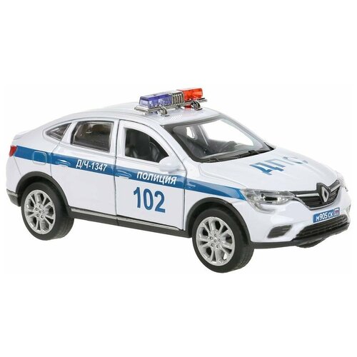 Купить Машина металлическая Технопарк Renault Arkana Полиция 12 см, свет-звук, ТЕХНОПАРК