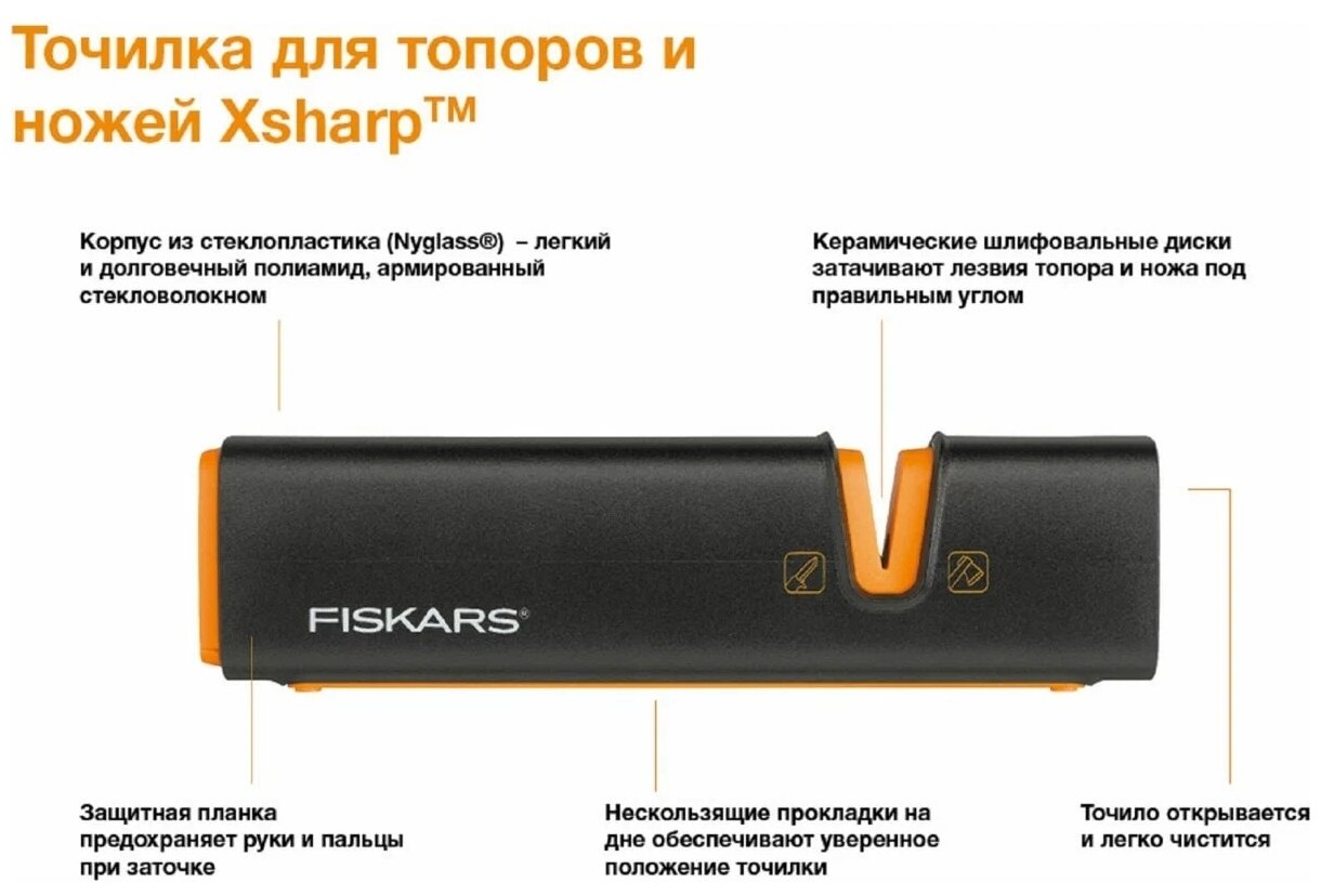 Топор-колун + точилка FISKARS 1019333 - фотография № 18