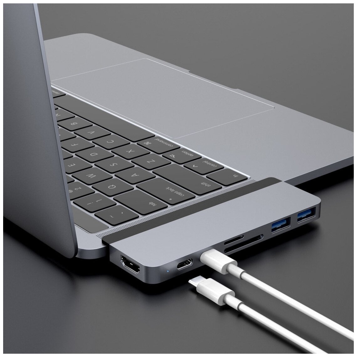 Адаптер HyperDrive DUO 7-in-2 Hub для USB-C Silver