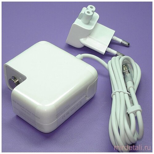 Блок питания зарядка для ноутбуков Apple 14.5V 3.1A 45W MagSafe L-shape magsafe 45w шнур для блоков питания apple magsafe 45w l образный