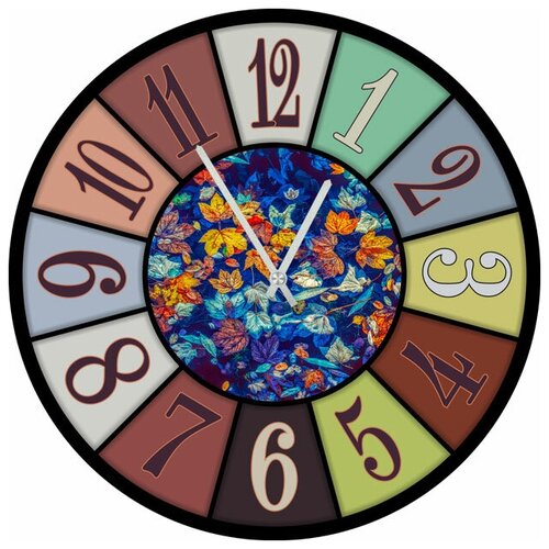 фото Svs настенные часы svs 3502809 листва в яркой рамке