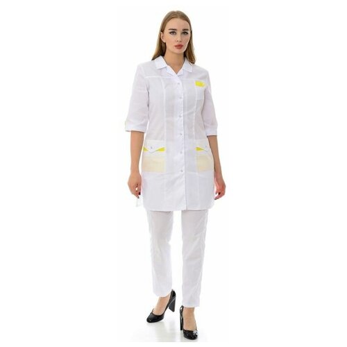 фото Халат медицинский женский "виола" 012.1.0 (50/белый/тиси люкс) medicalwear