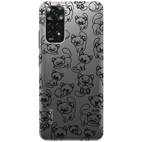 Силиконовый чехол на Xiaomi Redmi Note 11, Сяоми Редми Ноут 11 с 3D принтом Cute Kitties прозрачный чехол книжка на xiaomi redmi 5 сяоми редми 5 с 3d принтом cute kitties золотой