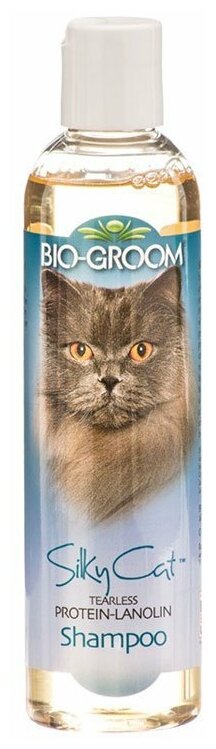 Bio-Groom Шампунь для кошек с протеином и ланолином Bio-Groom Silky Cat, 236мл