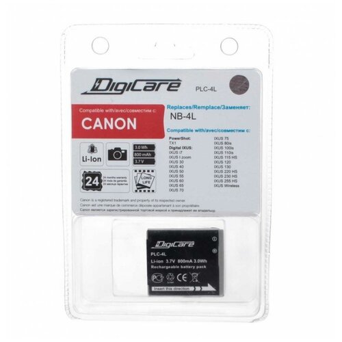 аккумулятор canon nb 4l Аккумулятор DigiCare PLC-4L / NB-4L / TX 1, Ixus 220HS, 230HS