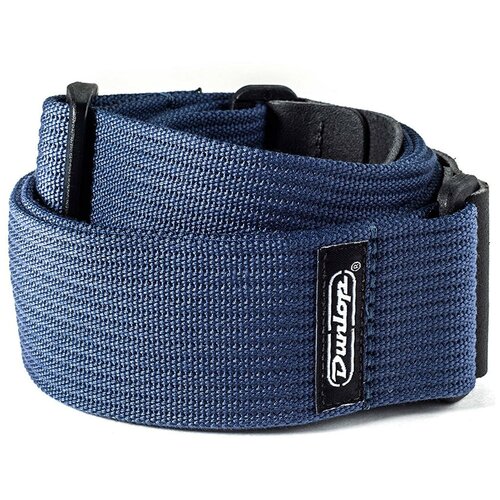 Dunlop D27-01NV Ribbed Cotton Navy Blue гитарный ремень dunlop d07 01nv гитарный ремень полистироловый cиний