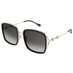 Gucci GG 1016SK 001 58 черный, золотой ацетат, металл - изображение