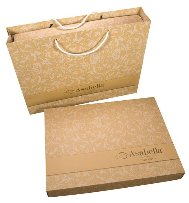Комплект постельного белья евро Anabella Asabella, серебристо-серый - фото №3