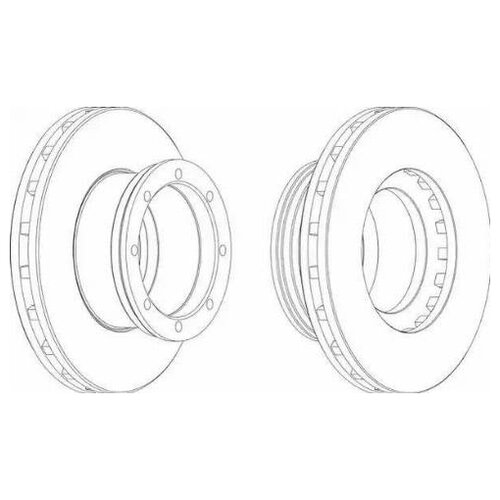 Тормозной диск задний Beral BCR190A для Mercedes-Benz Tourino, Mercedes-Benz Atego 3, Mercedes-Benz Atego 2, Mercedes-Benz Atego (1 шт.)