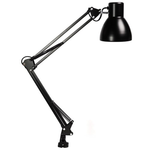 Настольный светильник под лампу E27 на струбцине, черный, Smartbuy