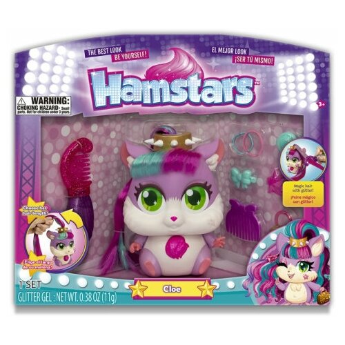 фото 1toy хомаstars игровой набор, стильные питомцы хомячок хлоя с "растущими" волосами (т21440) 1 toy