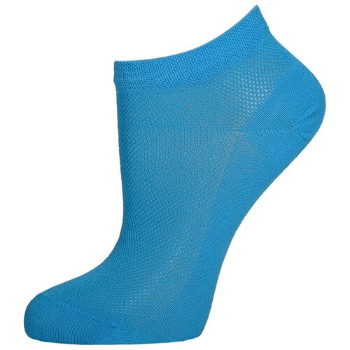 фото Женские носки lorenzline укороченные, в сетку, размер 23, голубой