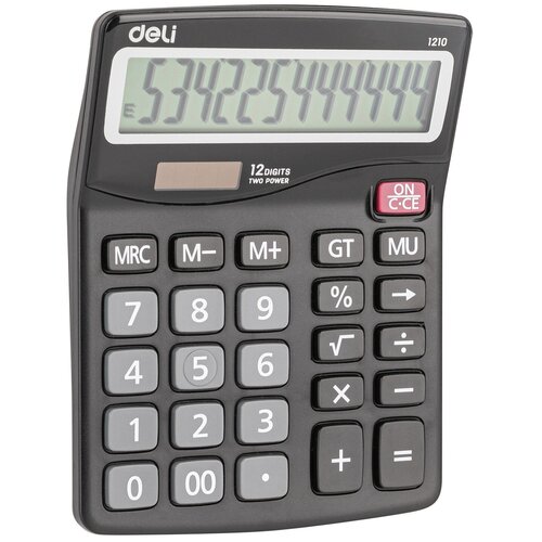 Калькулятор настольный Deli E1210 темно-серый 12-разр.