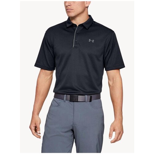 фото Поло under armour tech polo размер lg, black/graphite-001