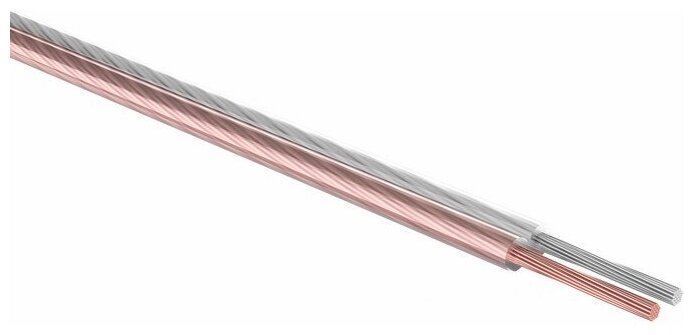 Кабель акустический Rexant 2х0.75 мм² прозрачный SILICON (10 м) {01-6304-10}