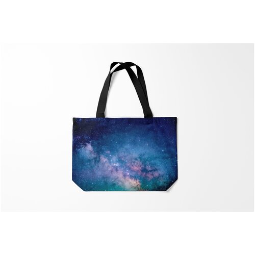 фото Сумка-шоппер / 46х35 см / неоновые принты / космос burnettie