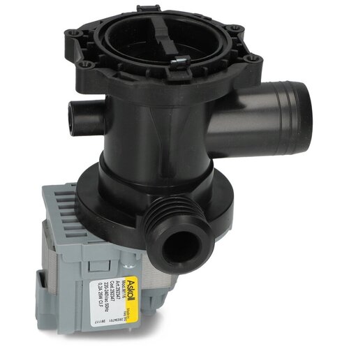 Сливной насос 119307 стиральной машины Indesit, Ariston - помпа C00119307 в сборе с улиткой и крышкой фильтра