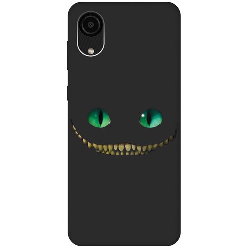 Матовый Soft Touch силиконовый чехол на Samsung Galaxy A03 Core, Самсунг А03 Кор с 3D принтом Cheshire Cat черный матовый soft touch силиконовый чехол на samsung galaxy a03 core самсунг а03 кор с 3d принтом cheshire cat черный