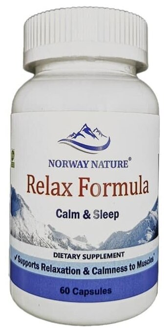 Ночные восстановители Norway Nature Relax Formula Calm & Sleep 60 капсул 60 капсул
