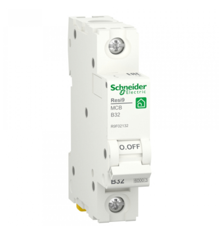 Автоматический выключатель Schneider Electric Resi9 1P 32А (B) 6кА, R9F02132 - фотография № 1