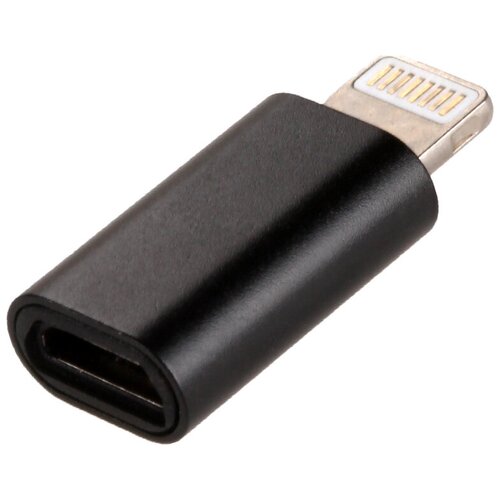 Переходник (адаптер) micro-USB в lighting, черный for apple lightning to digital av adapter 1080p hdmi sync screen digital audio av converter for iphone ipad ipod