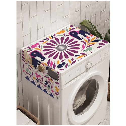 фото Органайзер ambesonne для хранения "индийская история" на стиральную машину, 45x120 см