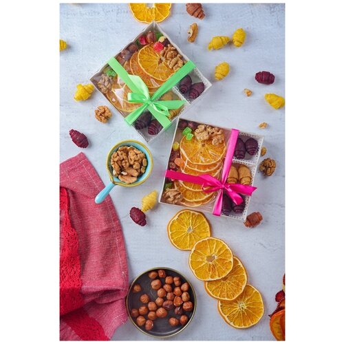 Подарочный набор № 20 / фруктовая пастила без сахара / фруктовые чипсы / пп сладости / подарочный набор для женщин / к чаю сладости / подарочный набор на день рождения