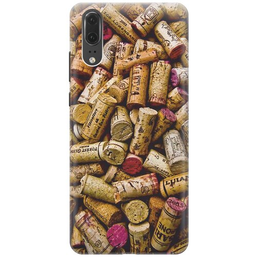 фото Re:pa накладка transparent для huawei p20 с принтом "россыпь винных пробок"