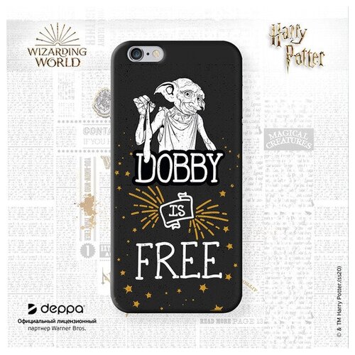 фото Чехол art case iphone 6/6s dobby, черный, deppa 106042