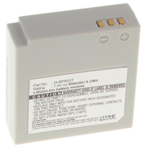 Аккумуляторная батарея iBatt iB-A1-F252 800mAh для камер Samsung IA-BP85ST, IA-BP85NF,