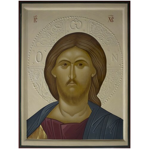 Икона Исуса Христа (рукописная) 30-40 см нимб и крест как читать русские иконы